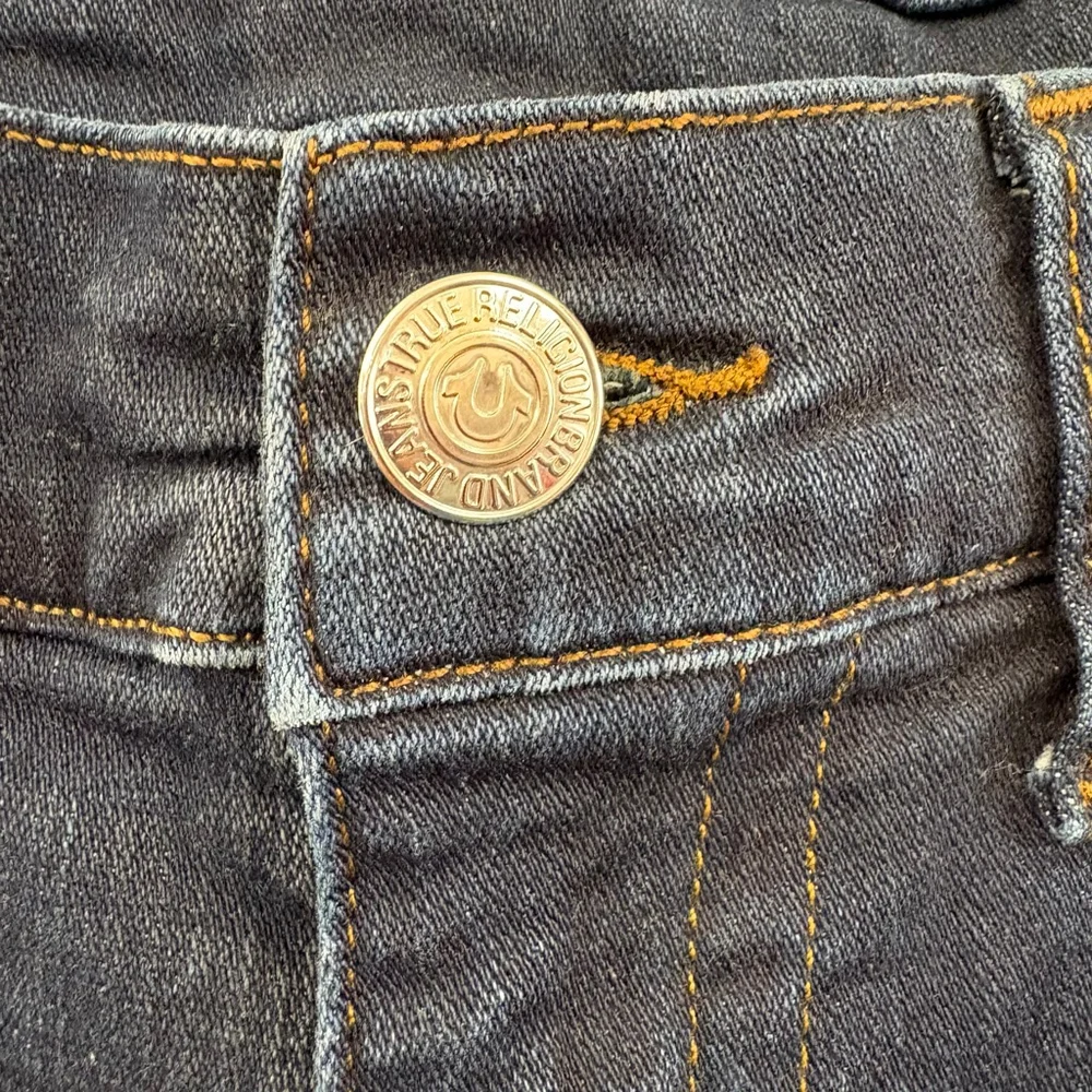Men's True Religion Ricky Flap Blue Straight Jeans Waist 34